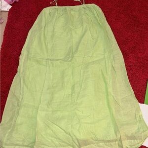 H&M Green Maxi A-line Skirt Casual Resort Wear